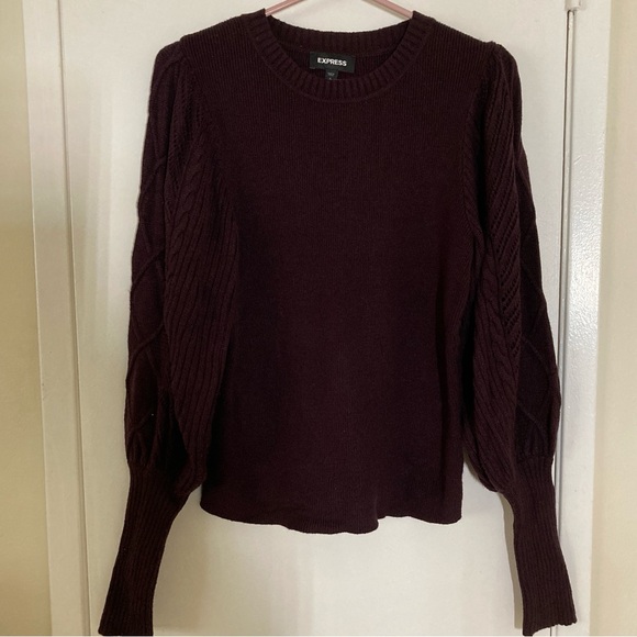 Express knit sweater with balloon/bubble sleeves - Picture 3 of 9
